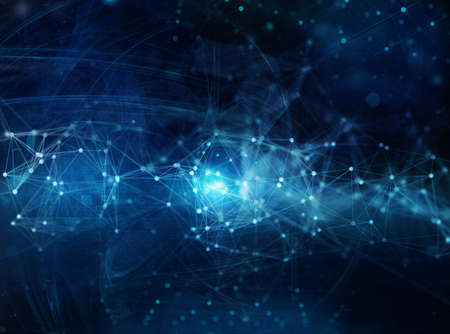 Futuristic abstract internet background with network effects.の写真素材