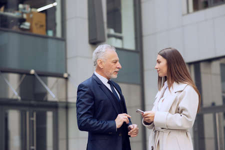 Business people that work together in office. Concept of teamwork and partnershipの写真素材