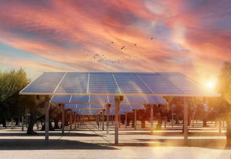 Renewable energy system with a group of solar panel