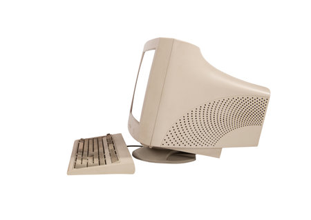 Image of a computer. concept of internet sharing and technology