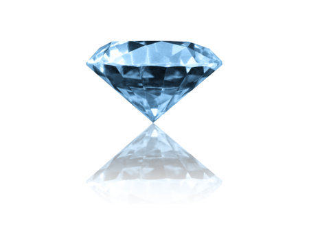 Isolated close-up of a big luxury diamondの写真素材