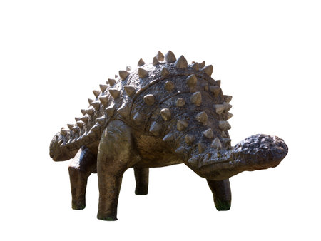 Isolated big prehistoric dinosaur with strong armorの写真素材