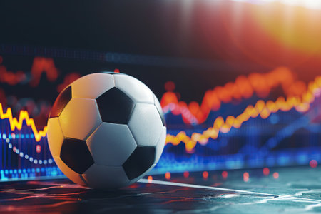 Online bet and analytics and statistics for soccer game. Generative AIの素材