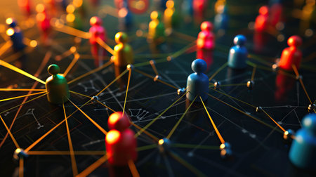 Concept of internet social network communication. Generative AIの素材
