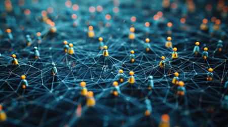 Concept of internet social network communication. Generative AIの素材