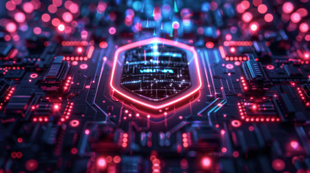 Radiant shield safeguards a motherboard from cyber threatsの素材