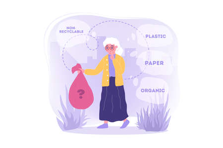 Volunteering, ecology, work, environment conceptのイラスト素材