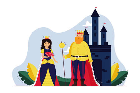 History, monarchy, cosplay, dramatization conceptのイラスト素材