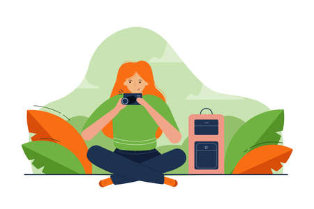 Photography, work, creativity conceptのイラスト素材