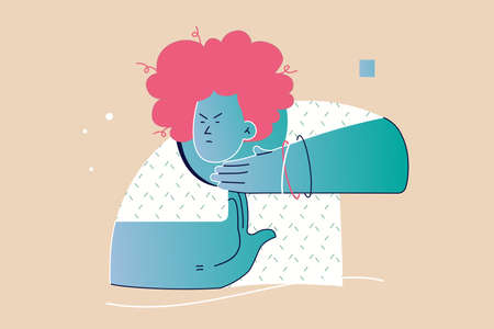 Buy, drink, technology, shopping concept. Young schoolgirls kids children pupils characters customers buying drinks beverages at vending machine. NFC service contacless payment technology illustrationのイラスト素材