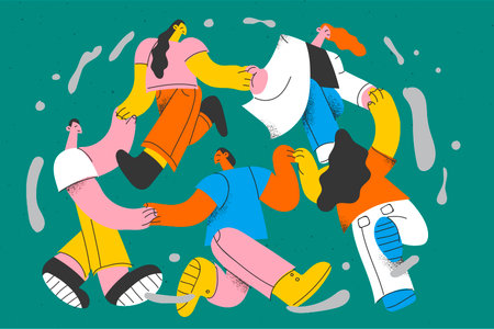 International friendship and togetherness conceptのイラスト素材