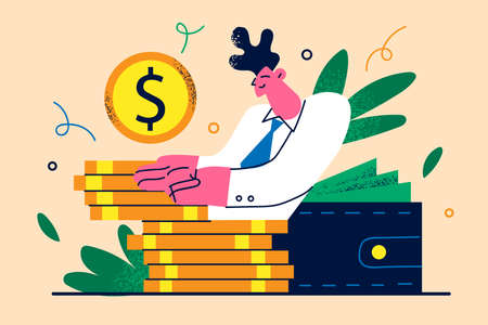 Individual financial goal conceptのイラスト素材