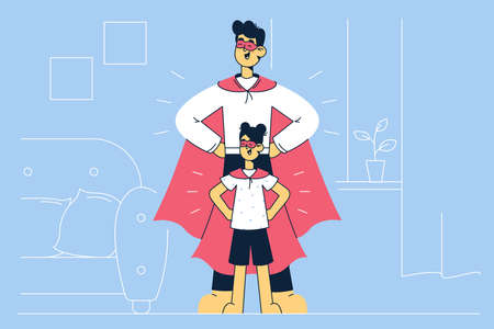 Playing and happy childhood games conceptのイラスト素材