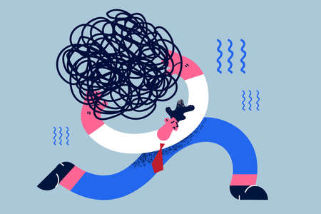 Stress burden, difficulty, crisis conceptのイラスト素材