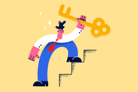 Key to business success, development, career concept.のイラスト素材