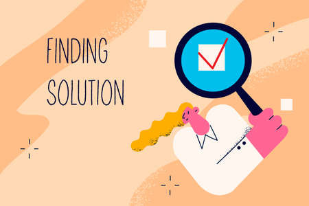 Finding solution in business conceptのイラスト素材