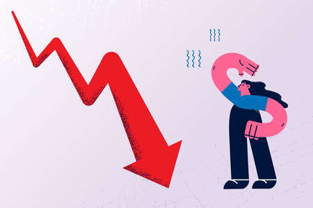 Regression, decreasing of income concept