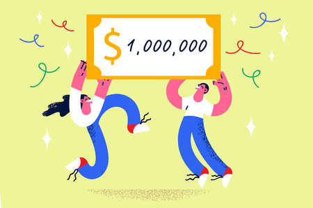 Jackpot, winning money cash concept.