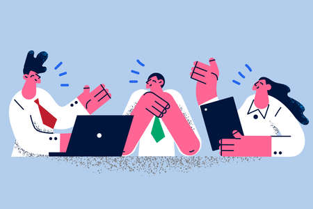 Brainstorm, business discussion and communication conceptのイラスト素材
