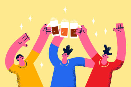Celebrating holiday and party with beer conceptのイラスト素材