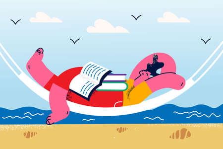 Vacations, relaxation and leisure concept.のイラスト素材