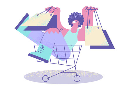 Black Friday, shopping, sales conceptのイラスト素材