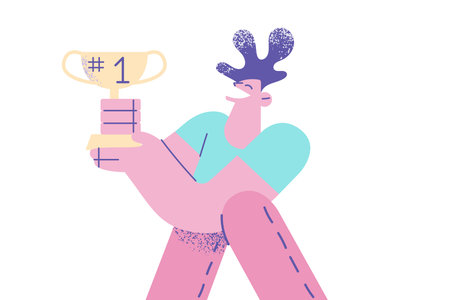 Champion, winner, victory conceptのイラスト素材