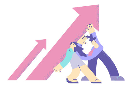 Stop falling and possibilities conceptのイラスト素材