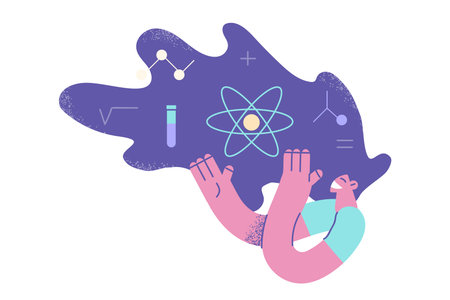 Woman scientist and research conceptのイラスト素材