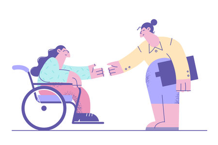 Job offer for disabled people conceptのイラスト素材