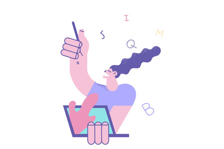 Distant learning and remote job conceptのイラスト素材