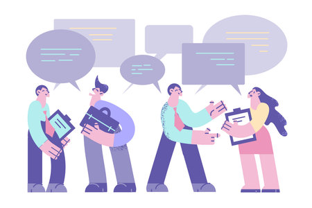 Business communication, chat, discussion concept.のイラスト素材