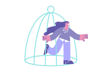 Freedom and new life opportunities conceptのイラスト素材