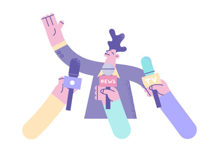 Politician, star or public speaker conceptのイラスト素材