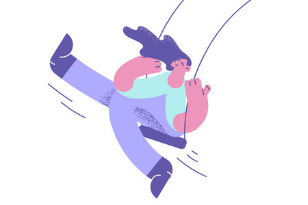 Happy leisure summer activities concept.のイラスト素材