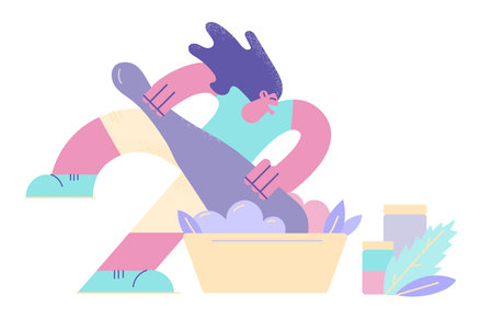 Natural ingredients, ayurvedic remedy conceptのイラスト素材