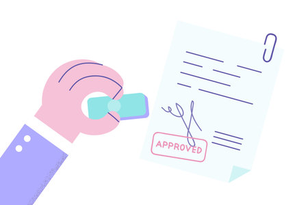 Official approval and legislation conceptのイラスト素材