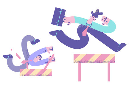 Leadership, Business success, achievement conceptのイラスト素材