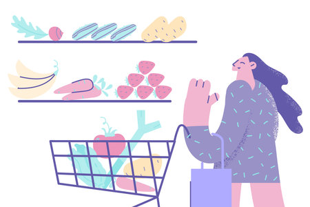 Healthy lifestyle and clean eating conceptのイラスト素材