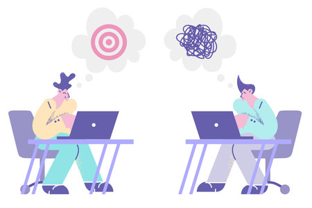 Business failure, frustration or success conceptのイラスト素材