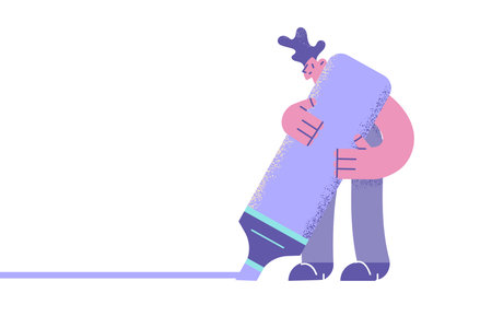 Drawing line with marker conceptのイラスト素材