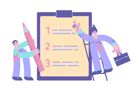 Time management and list of tasks conceptのイラスト素材