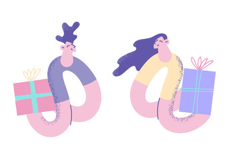 Celebrating Saint Valentines day conceptのイラスト素材