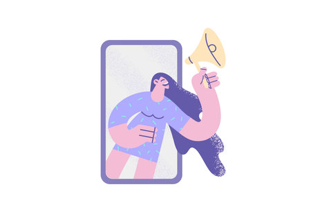 Announcement and marketing online concept.のイラスト素材