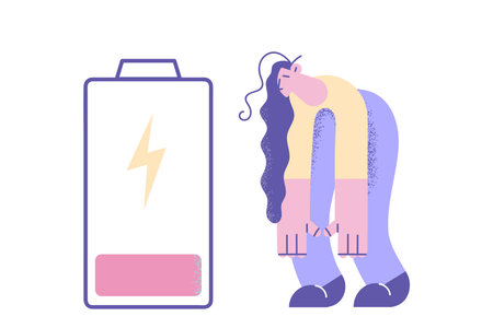 Low energy and tiredness concept.のイラスト素材