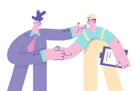 Gratitude and delivery service concept.のイラスト素材