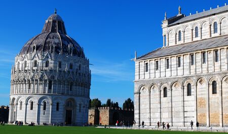 Baptistery of St John, Pisa, Italyの写真素材