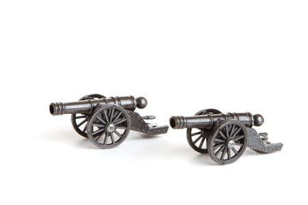 two models of cannon on whiteの写真素材