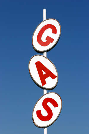 gas sign from an old gas stationの写真素材
