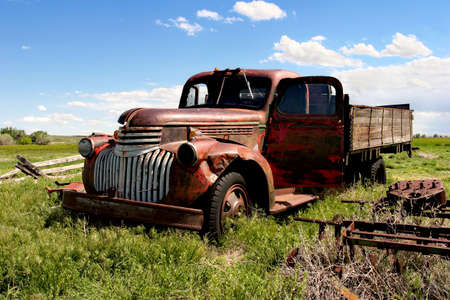 vintage farm truckの写真素材